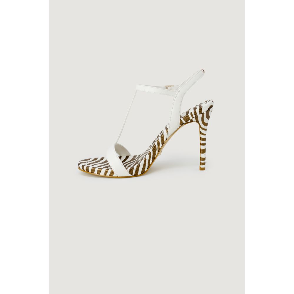 Guess White Leather High Heel Pumps