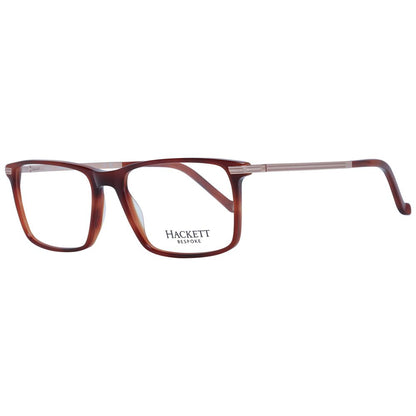Hackett Brown Acetate Glasses (Frames) for men, full-rim rectangle style with demo lenses, includes branded case.