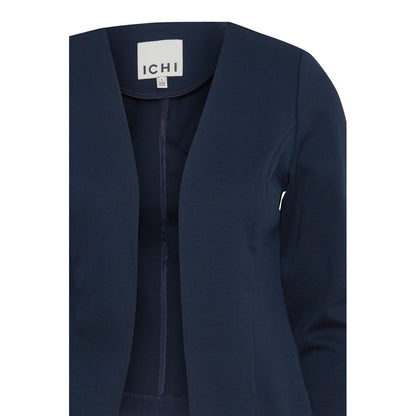 ICHI Blue Polyester Blazer
