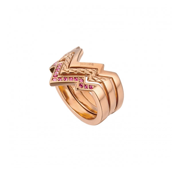 JUST CAVALLI JEWELS JEWELRY Mod. JCRG00180306 featuring a stylish gold and pink gem design.