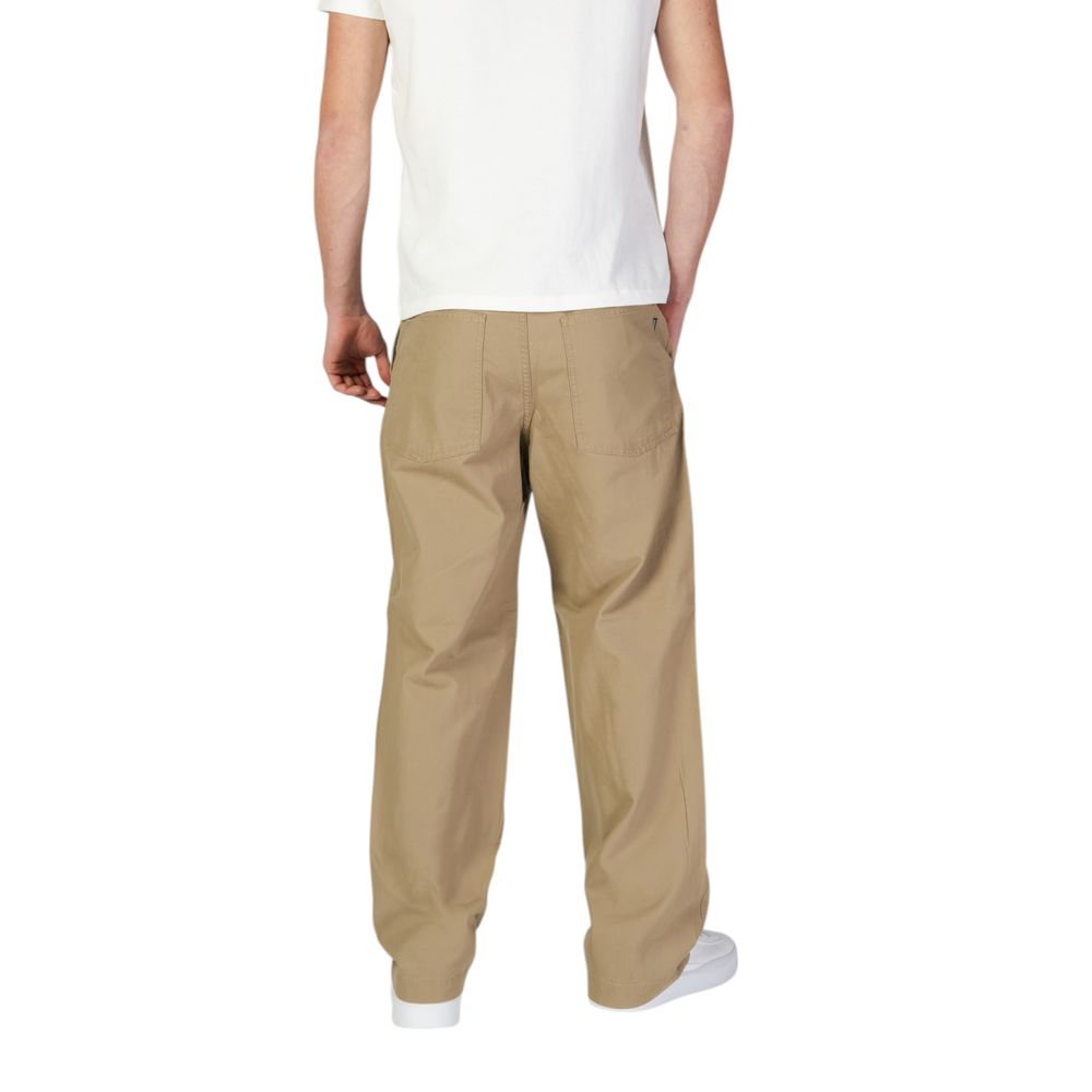 Back view of Jack Jones Beige Cotton Casual Pants on model