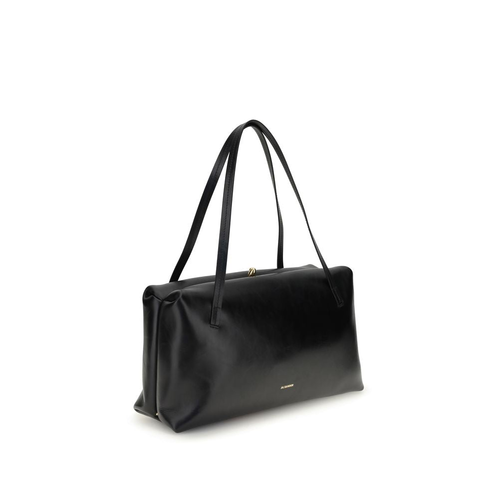 Jil Sander Black Calf Leather Bos Taurus Shoulder Bag