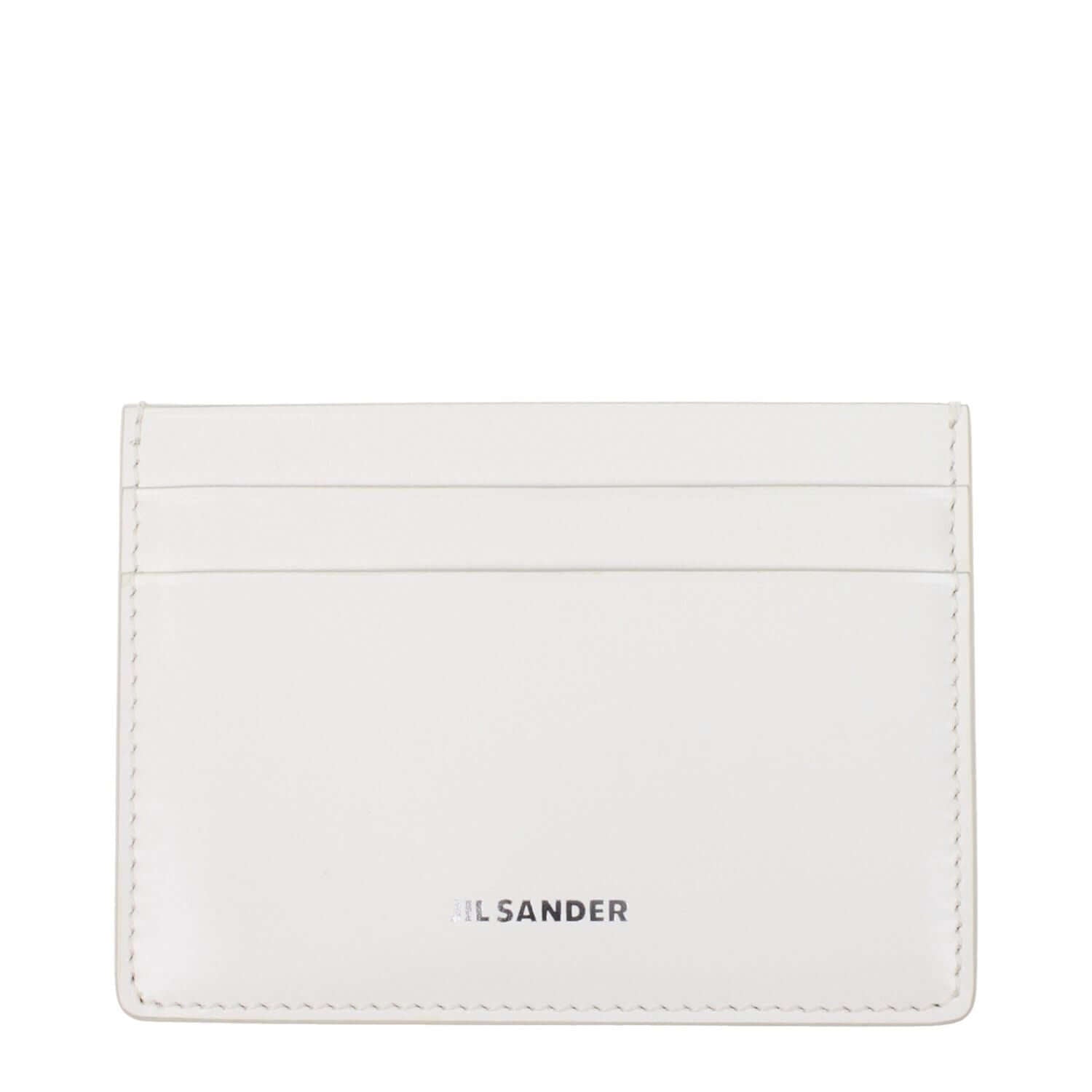Jil Sander White Leather Cardholder