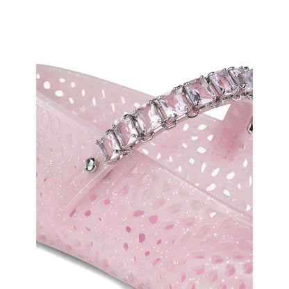 Jimmy Choo The Jelly Ballerina Flats with Crystal Embellishment