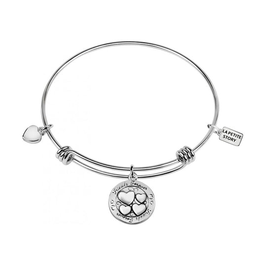 LA PETITE STORY JEWELRY Mod. LPS05APZ05 silver charm bracelet with heart and round pendants