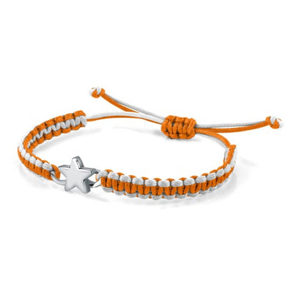 LA PETITE STORY JEWELRY Mod. LPS05ARR79 orange and white friendship bracelet with star charm