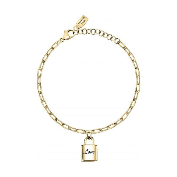 LA PETITE STORY JEWELRY Mod. LPS05ASD18 gold bracelet with lock charm