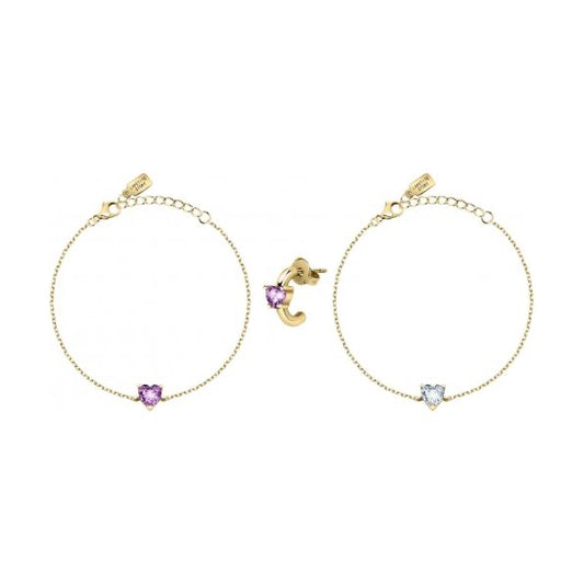 LA PETITE STORY JEWELRY Mod. LPS05ASD32 delicate gold bracelets with heart-shaped charms