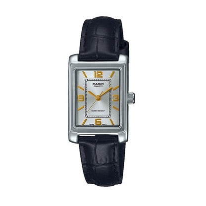 CASIO COLLECTION Mod. TANK. LEATHER - ARGENTEE WATCHES