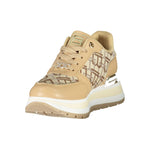 Laura Biagiotti Beige Polyester Women Sneaker with rhinestone embellishments and chic details