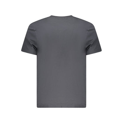 Back view of Lee Black Cotton Men T-Shirt showcasing classic style and regular fit.