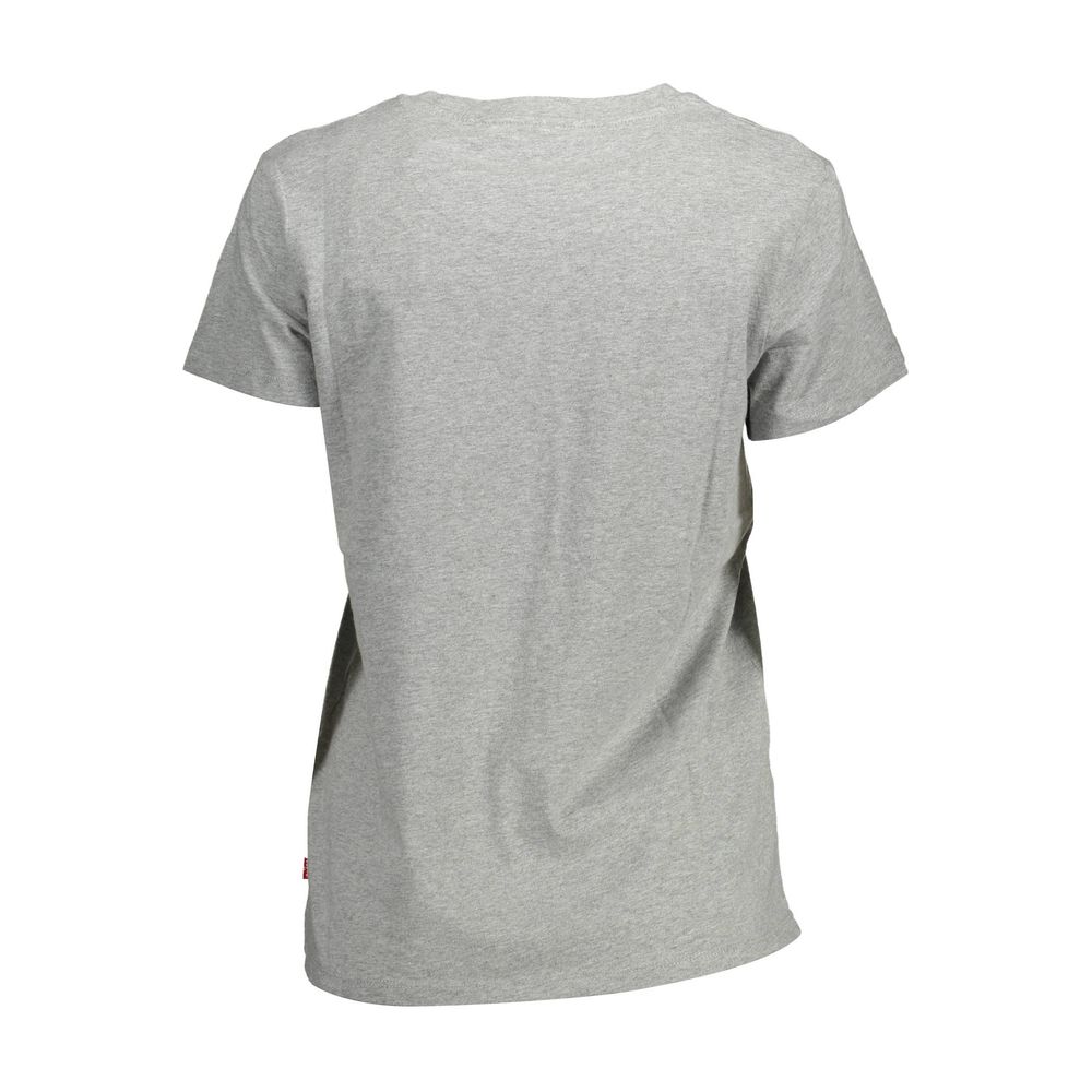 Back view of Levi's Brown Cotton Women T-Shirt with short sleeves and round neck, made of premium cotton for style and comfort.