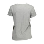 Back view of Levi's Brown Cotton Women T-Shirt with short sleeves and round neck, made of premium cotton for style and comfort.