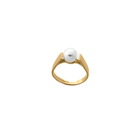 Gold ring with pearl - MAJORICA JEWELRY Mod. 00199.01.1.913.700.1