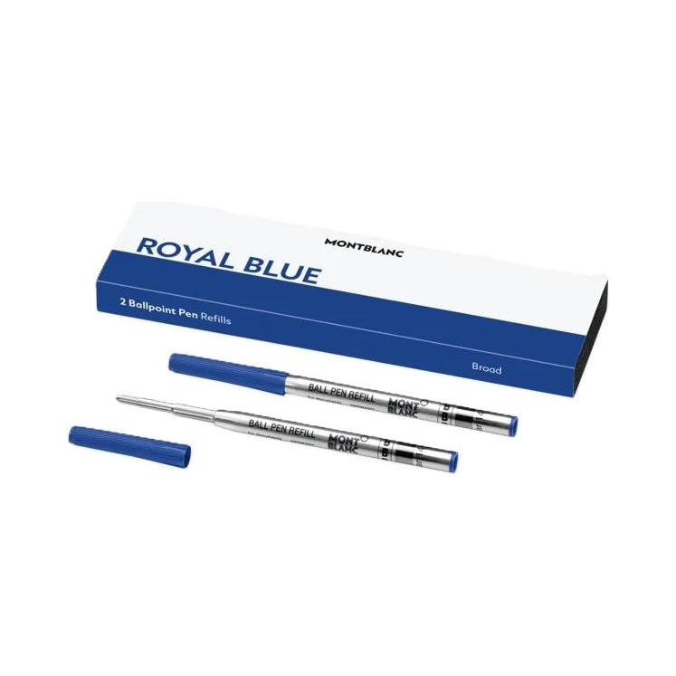 MONTBLANC Mod. ROYAL BLUE - REFILLS  BALL PEN - BROAD - 2 PCS