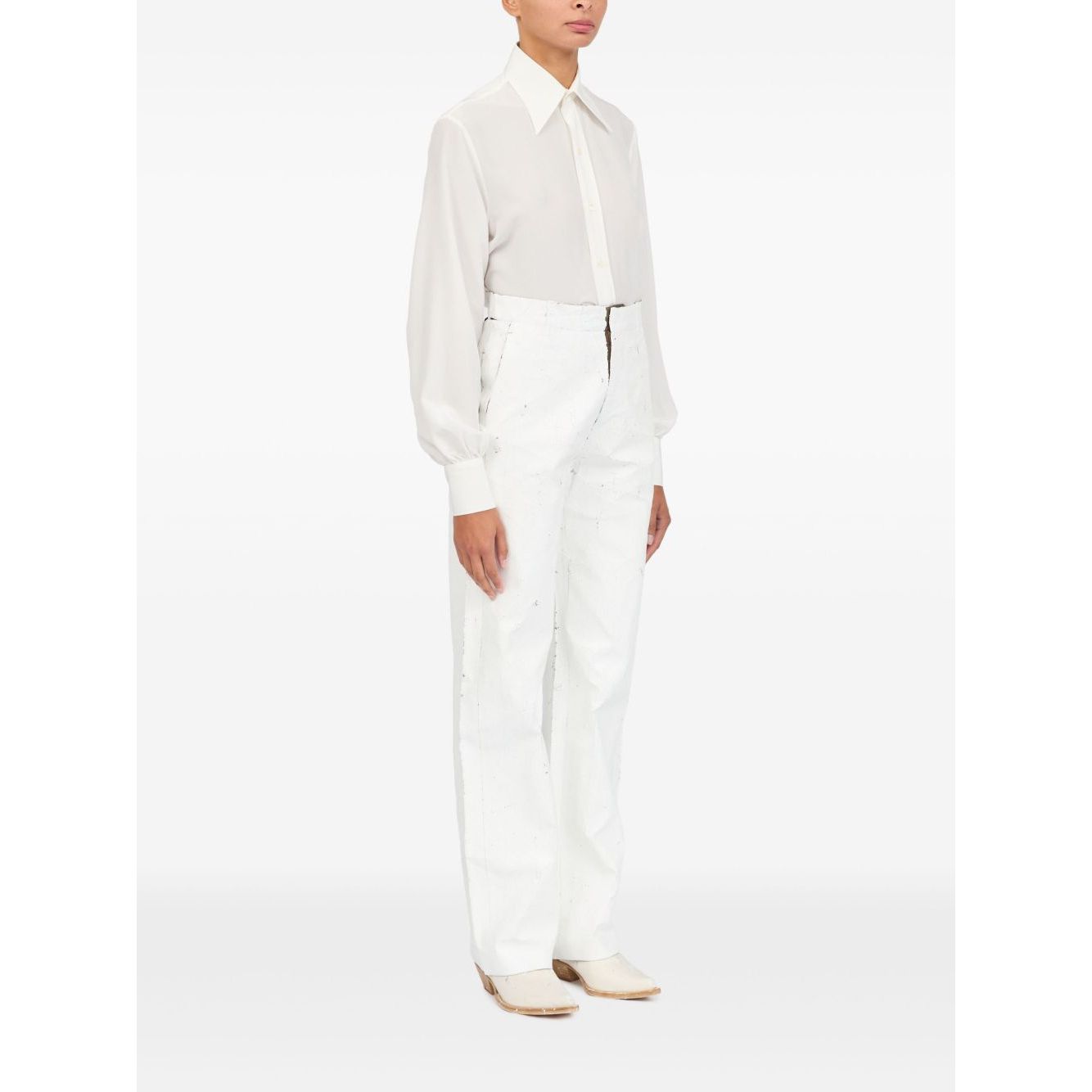 MM6 Maison Margiela Trousers White