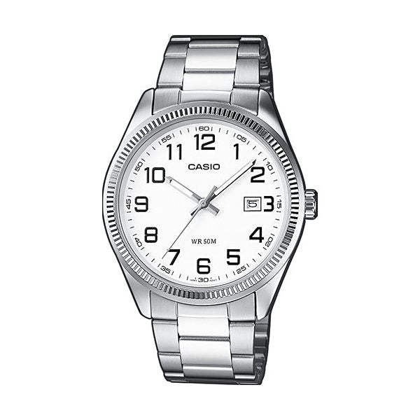 CASIO COLLECTION Mod. DATE - WHITE. ARAB NUMBERS MTP-1302PD-7BVEF