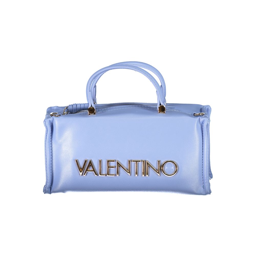 Mario Valentino Light Blue Polyethylene Women Handbag with handles and logo display