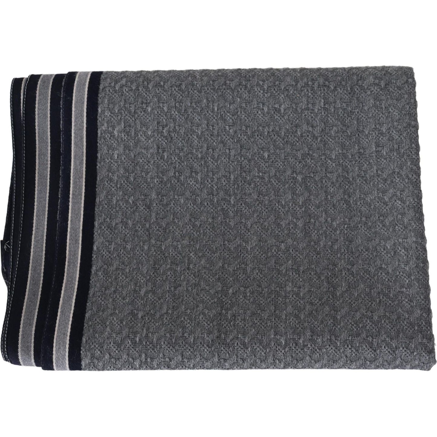 Missoni Elegant Gray Wool Scarf with Signature Stripes Category-Accessories,Gender-Men,Gray,Material: 100% Wool,Men,Missoni,New with tags,Scarves - Men - Accessories,Subcategory-Scarves MS1951BG