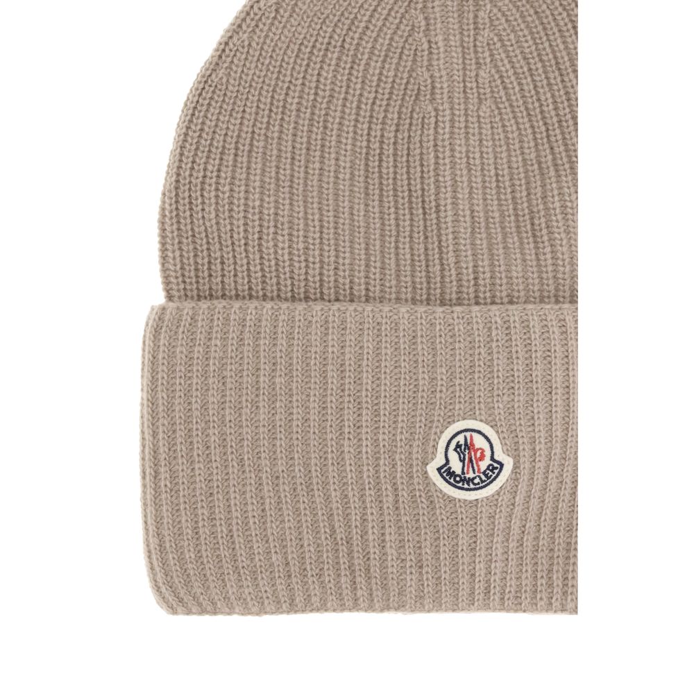 Moncler Beige Wool Beanie