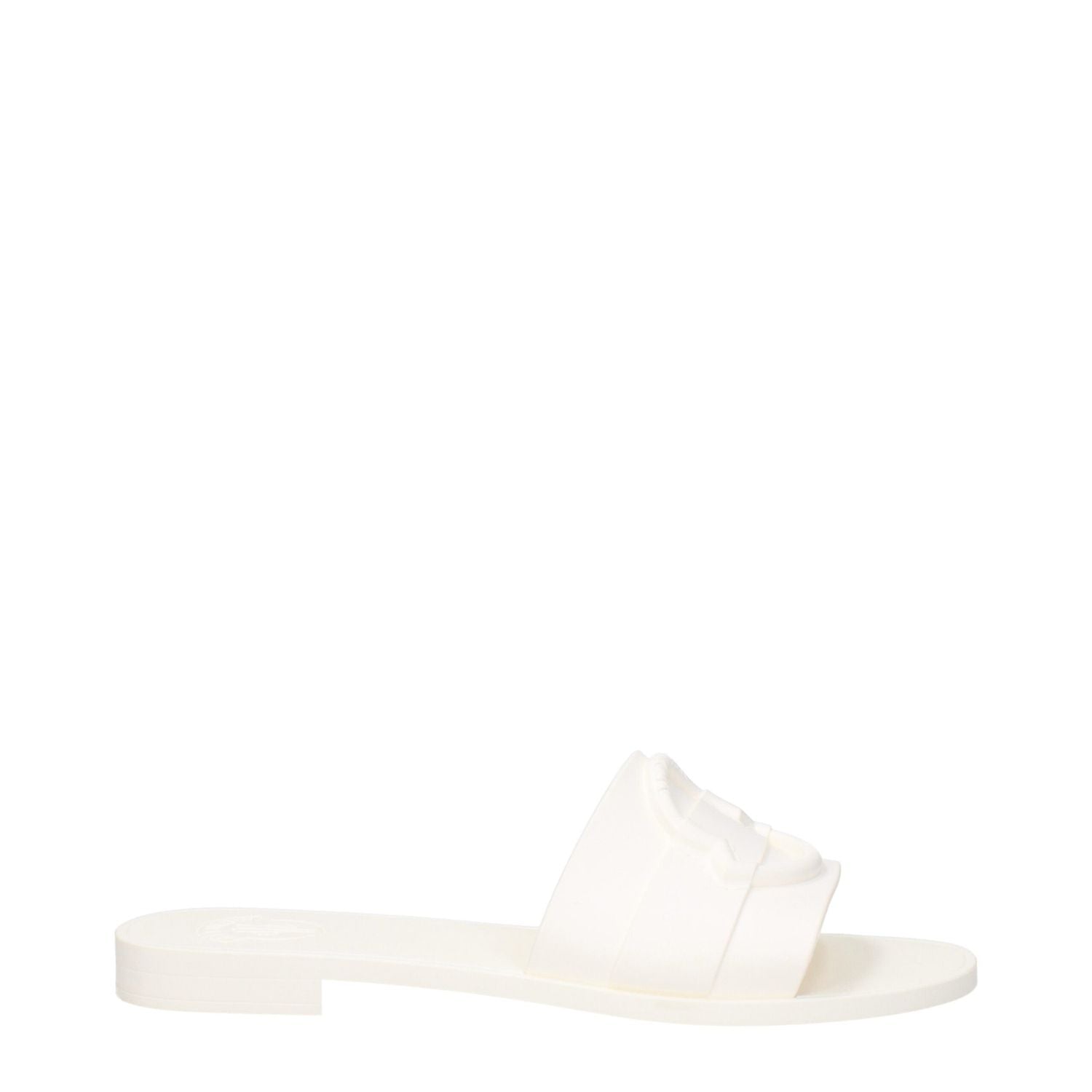 Moncler White Cotton Slippers