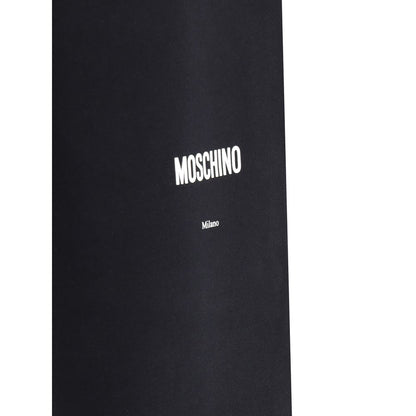 Moschino Black Cotton Joggers (Workout Pants) with logo detail, showcasing style and comfort for an urban look.