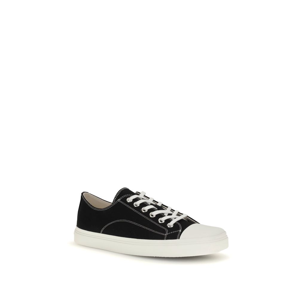 Moschino Black Cotton Low Top Sneakers