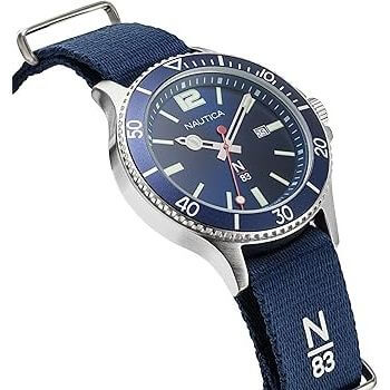 NAUTICA Mod. NAPABS904 Gent watch, blue dial, quartz analog, water resistant 5 ATM, 43mm case, official packaging, mineral dial.