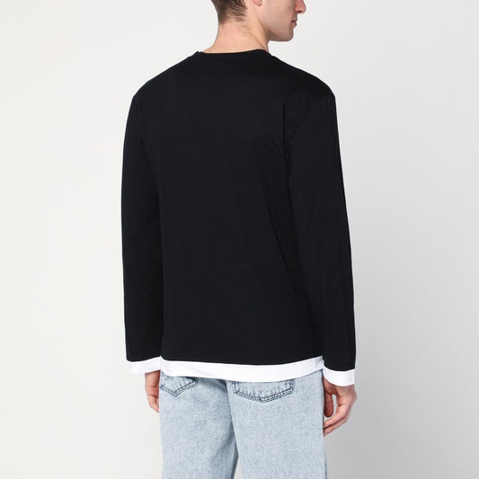 NAMACHEKO Black/white cotton knit shirt