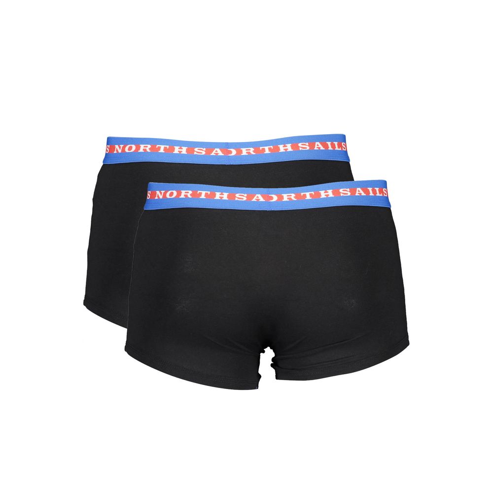 North Sails Black Cotton Men Boxer Pair