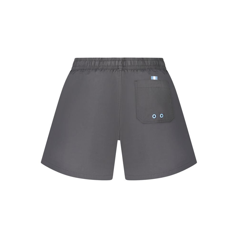 North Sails Black Cotton Swimwear with elastic waist, back pocket, ocean positive design.