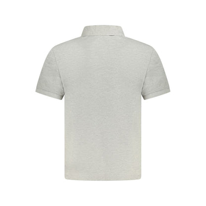 Back view of North Sails Brown Cotton Men Polo Shirt showcasing design and fabric details.