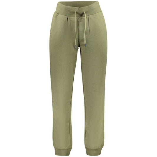 North Sails Green Cotton Pant, sports trousers with elastic waist, brushed organic cotton, ankle cuff, three pockets, logo detail.