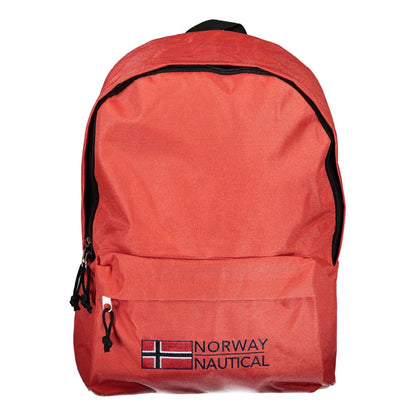 Norway 1963 Red Polyester Men Backpack with embroidery logo and adjustable straps