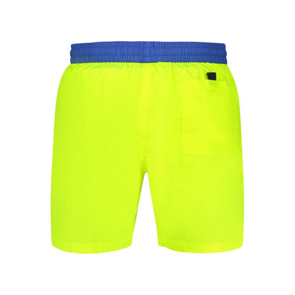 Norway 1963 Yellow Polyamide Swimwear with elastic waist, contrasting details, and pockets.