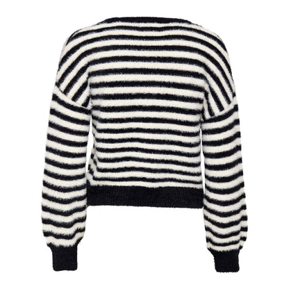 Only Black And White Marabou Sweatshirt