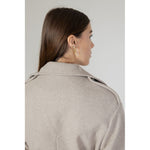 Only Beige Polyester Coat ON-13273500127-XL