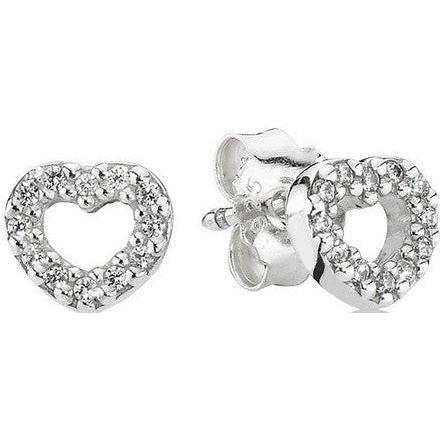 PANDORA JEWELS Mod. SILVER STUD EARRING WITH CUBIC ZIRCONIA 290528CZ