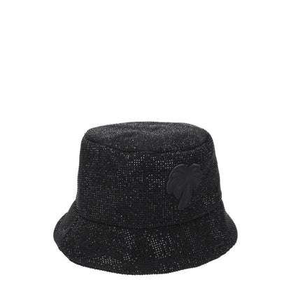 Palm Angels Black Cotton Bucket Hat