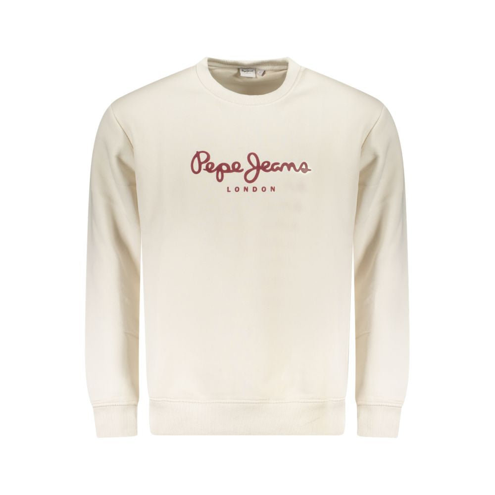 Pepe Jeans White Cotton Men Sweater - sustainable crewneck for style and comfort