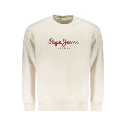 Pepe Jeans White Cotton Men Sweater - sustainable crewneck for style and comfort
