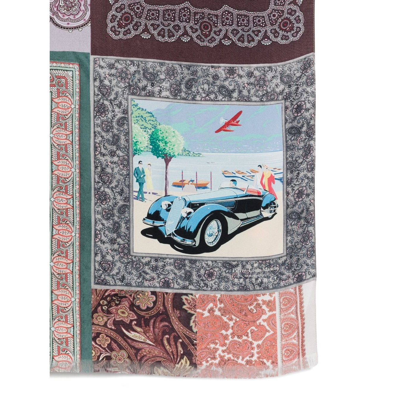 Pierre Louis Mascia Lago di Como silk printed scarf