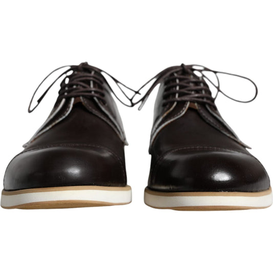 Pollini Black White Leather Lace Up Men Dress Formal Shoes MV4436-41