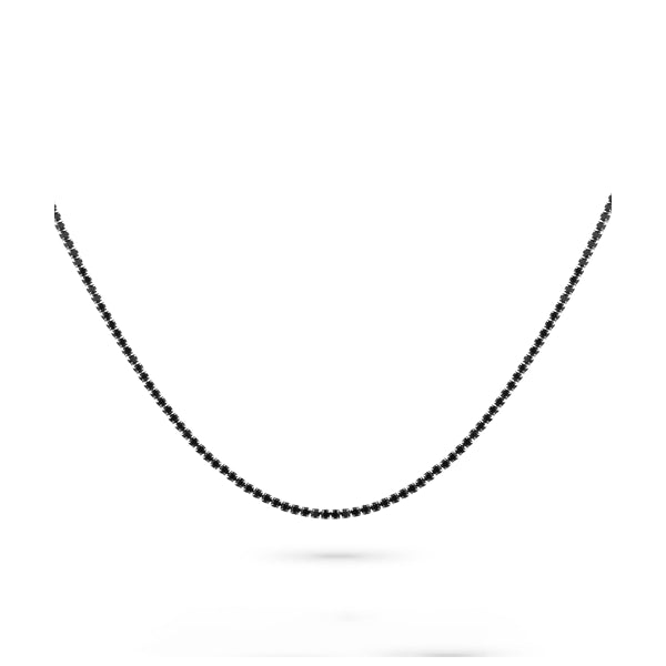 RADIANT JEWELS JEWELRY Mod. RH000016 elegant black beaded necklace on white background