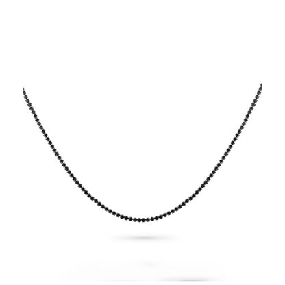 RADIANT JEWELS JEWELRY Mod. RH000016 elegant black beaded necklace on white background