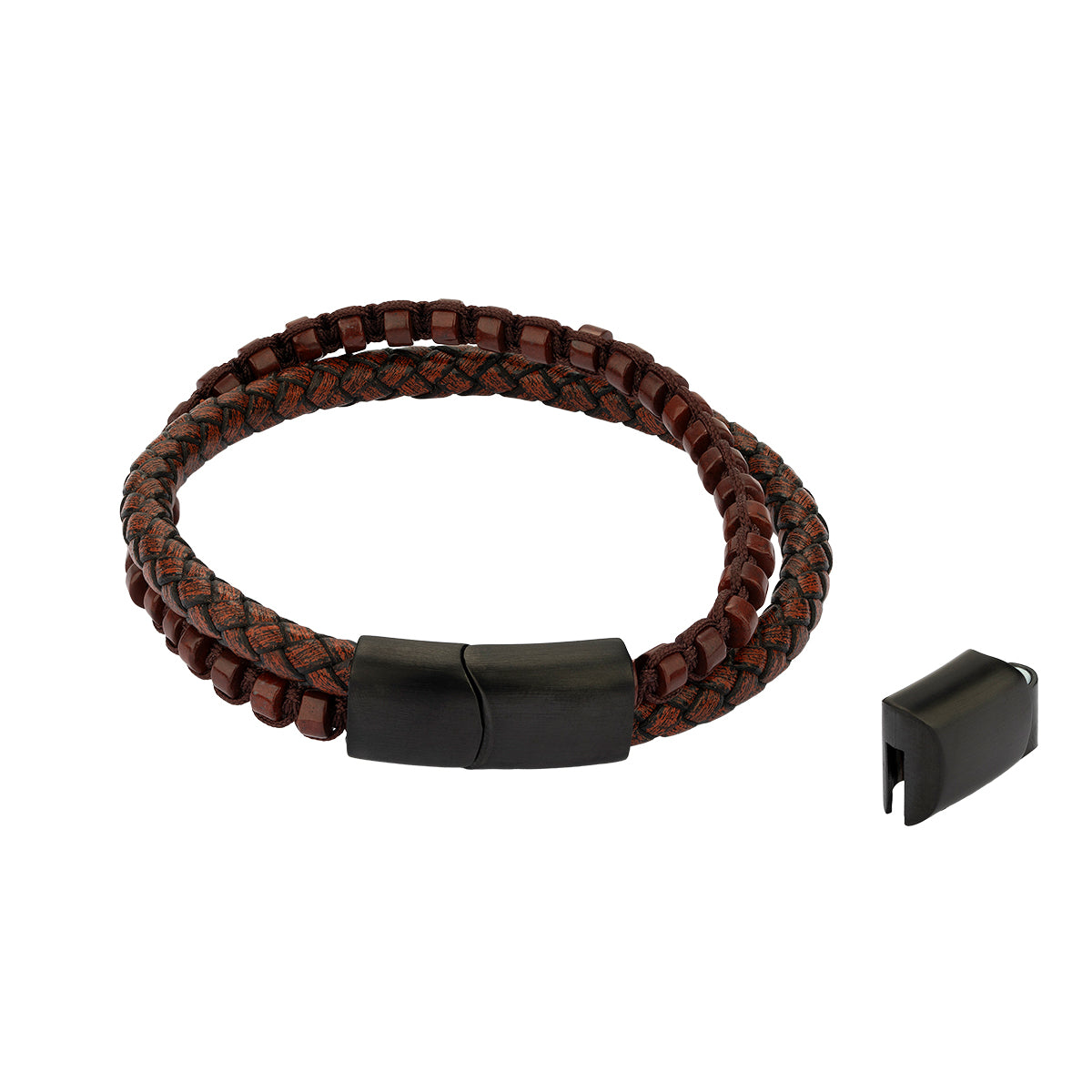 Luxurious braided bracelet with black clasp from RADIANT JEWELS JEWELRY Mod. RH000318