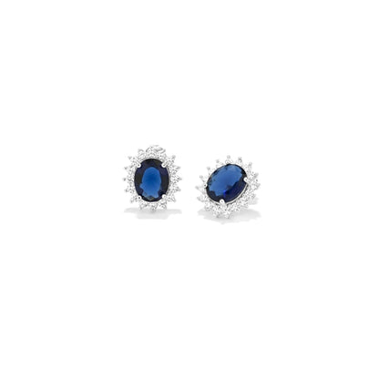 RADIANT JEWELS JEWELRY Mod. RY000168 elegant sapphire and diamond earrings