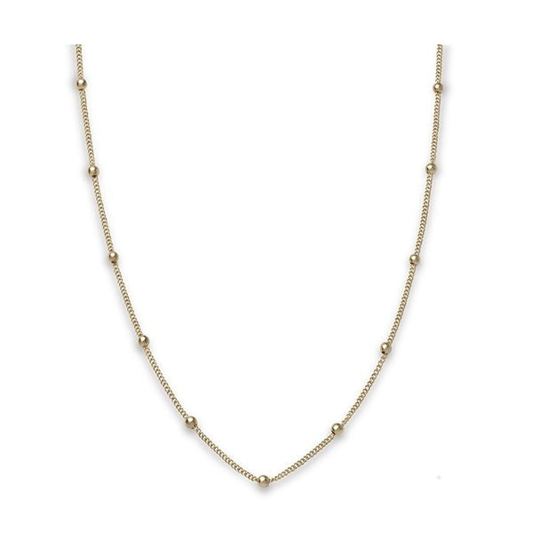 Alt Tag: Elegant necklace from ROSEFIELD JEWELS JEWELRY Mod. JDCHG-J057 in gold finish with delicate bead detailing.
