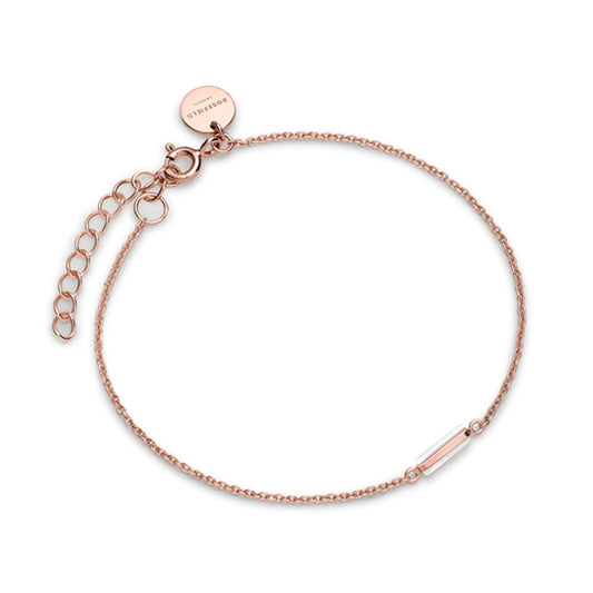 ROSEFIELD JEWELS JEWELRY Mod. JMOR-J003 rose gold bracelet with adjustable chain clasp.