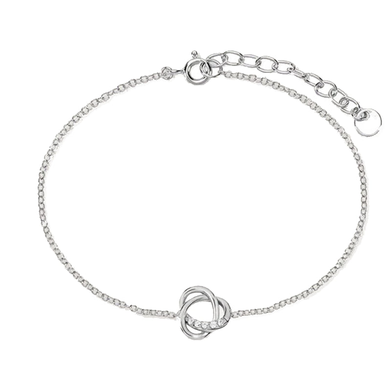 STROILI Mod. 1628546 delicate silver bracelet with a knot charm and adjustable chain, perfect for elegant and stylish accessorizing.